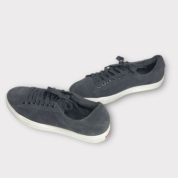 Brooks Brothers Red Fleece Gray Leather Suede  Lace Up Sneakers size 11 - Picture 4 of 13